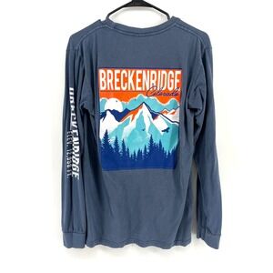 🚀 Breckenridge Colorado Graphic Long Sleeve T-Shirt Mens Medium Mountain Tee